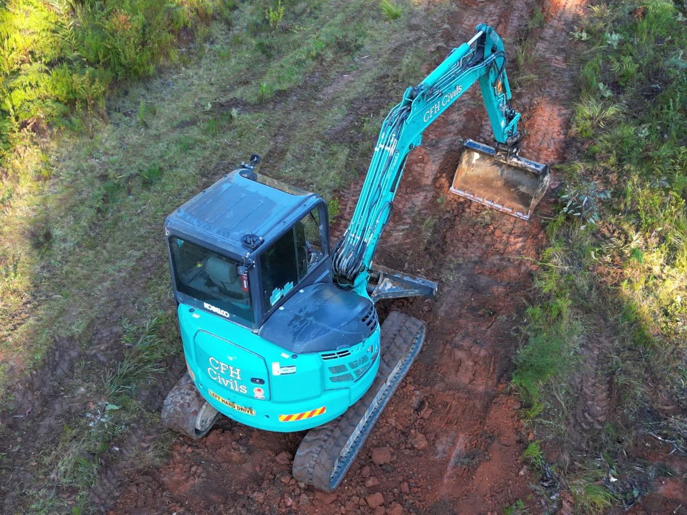 Underground utility installation works by CFH Civils in regional New South Wales